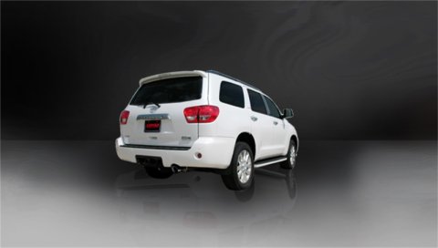 Corsa 2008-2017 Toyota Sequoia 5.7L V8 Touring Cat-Back Exhaust w/Black 4in Tip thumbnail 4