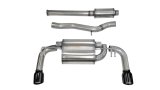 Corsa 2008-2015 Mitsubishi Lancer Evolution X Sedan 2.0L Black Sport Dual Rear Cat-Back Exhaust thumbnail 1
