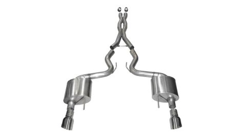 Corsa 2015-2017 Ford Mustang GT 5.0 3in Cat Back Exhaust Polish Dual 4.5in Tip (Xtreme) thumbnail 2