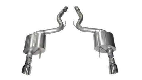 Corsa 2015-2017 Ford Mustang GT 5.0 3in Axle Back Exhaust Polish Dual 4.5in Tip Sport thumbnail 1