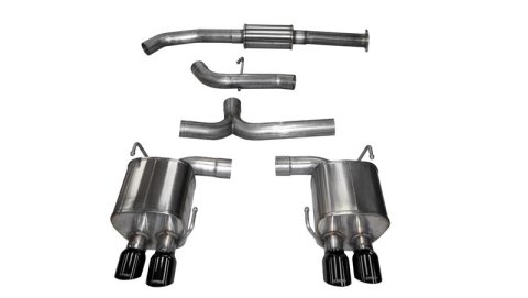 Corsa 2015-2021 Subaru WRX Cat Back Exhaust Black Quad 3.5in Tips *Sport* thumbnail 1
