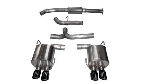 Corsa 2015-2021 Subaru WRX Cat Back Exhaust Black Quad 3.5in Tips *Sport* thumbnail 2