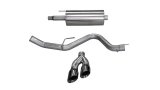 Corsa 2015-2020 Ford F-150 5.0L V8 (Super Crew Cab) Black Sport Single Side Dual 4in Tips CB Exhaust thumbnail 1
