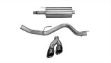 Corsa 2015-2020 Ford F-150 5.0L V8 (Super Crew Cab) Black Sport Single Side Dual 4in Tips CB Exhaust thumbnail 2