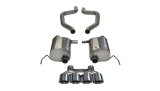 Corsa 2017-2019 Corvette Z06 2.75in Axle Back Exhaust Polished Dual Rear Exit Quad 4.5in Tip (Sport) thumbnail 2
