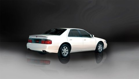 Corsa 98-03 Cadillac Seville 4.6L 2.5in Cat-Back Dual Rear w Twin 35in Black Pro-Series Tips thumbnail 5