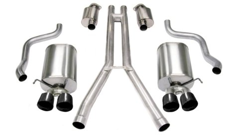 Corsa 2004-2008 Cadillac XLR 4.6L 25in Cat-Back Dual Rear w Twin 35in Black Pro-Series Tips thumbnail 6