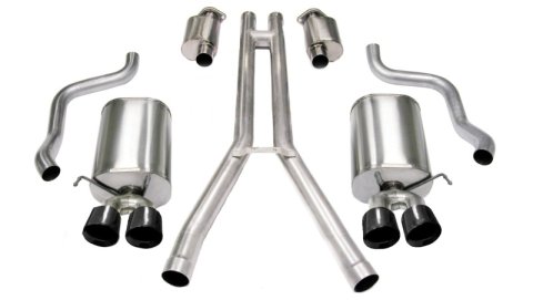 Corsa 2004-2008 Cadillac XLR 4.6L 25in Cat-Back Dual Rear w Twin 35in Black Pro-Series Tips thumbnail 7