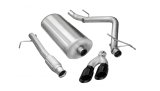 Corsa 2009-2013 GMC Sierra 4.8L V8 3in Cat-Back Single Side w Twin 4in Black Pro-Series Tips thumbnail 1
