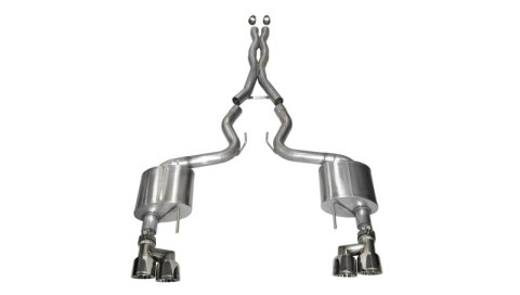 Corsa 2015-2017 Ford Mustang GT 5.0 3in Cat Back Exhaust Polish Quad Tips (Xtreme) thumbnail 2