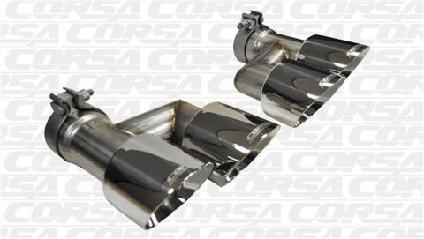 Corsa 2015-2017 Ford Mustang GT 5.0 Polish Quad Tips Kit thumbnail 1
