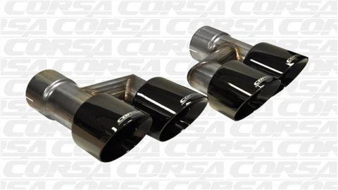 Corsa 2015-2017 Ford Mustang GT 5.0 Black Quad Tips Kit thumbnail 1