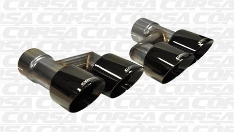 Corsa 2015-2017 Ford Mustang GT 5.0 Black Quad Tips Kit thumbnail 3