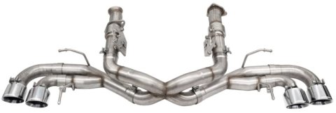 Corsa 2020-25 Corvette C8 3in Xtreme Cat-Back Exhaust 4.5in Pol Quad Tips - Deletes stock AFM Valve thumbnail 2