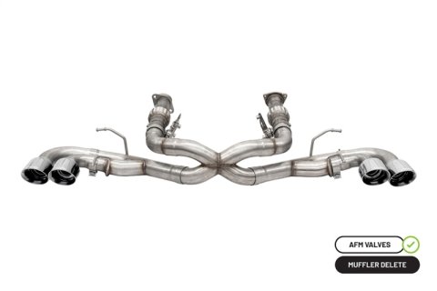 Corsa 20-25 Corvette C8 3in Xtreme Cat-Back Exhaust 4.5in Pol Quad Tips - Integrates stock AFM Valve thumbnail 2