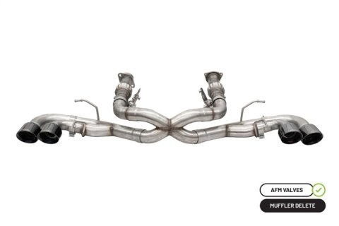 Corsa 20-25 Corvette C8 3in Xtreme Cat-Back Exhaust 4.5in Blk Quad Tips - Integrates stock AFM Valve thumbnail 1