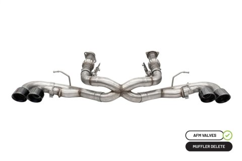 Corsa 20-25 Corvette C8 3in Xtreme Cat-Back Exhaust 4.5in Blk Quad Tips - Integrates stock AFM Valve thumbnail 2