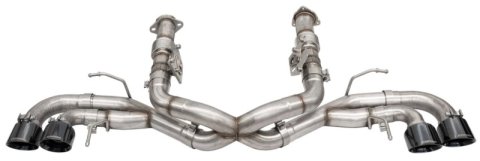 Corsa 20-25 Corvette C8 3in Xtreme Cat-Back Exhaust 4.5in Blk Quad Tips - Integrates stock AFM Valve thumbnail 3