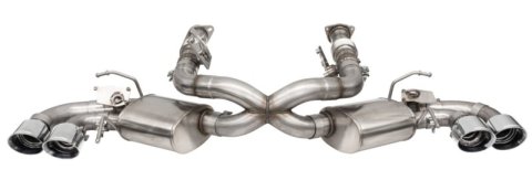Corsa 2020-25 Corvette C8 3in Valved Cat-Back 4.5in Pol Quad Tips - Fits Factory Perf Exhaust w/ AFM thumbnail 1