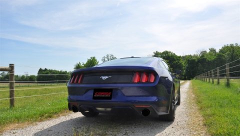 Corsa 2015-2017 Ford Mustang EcoBoost 2.3T Sport 3in Cat-Back Dual Rear Exit Black Tips thumbnail 7