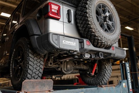 Corsa 2018-2025 Jeep Wrangler JLU 3.6L Sport 2.75in Cat-Back Exhaust w/ Turn Down Tip thumbnail 4