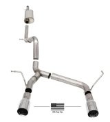 Corsa 2018-2025 Jeep Wrangler JLU 3.6L 2.75in Sport Cat-Back Exhaust w/ American Flag Tips thumbnail 4