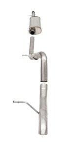 Corsa 2007-2018 Jeep Wrangler JKU 3.6L Sport 2.75in Cat-Back Exhaust w/ Single 4in Tips thumbnail 4