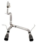 Corsa 2007-2018 Jeep Wrangler JKU 3.6L Sport 2.75in Cat-Back Exhaust w/ Single 4in Black Tips thumbnail 5
