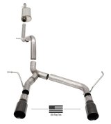 Corsa 2018-2025 Jeep Wrangler JLU 3.6L 2.75in Sport Cat-Back Exhaust w/ Black Tips thumbnail 4
