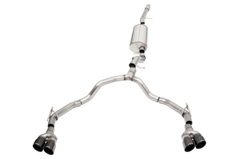 Corsa 2021-2025 Suburban / Yukon XL 6.2L 4WD Dual Rear 3in to 2.75in Sport Cat-Back DW 4in BLK Tips