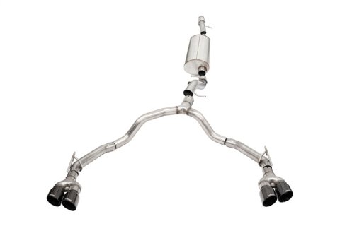 Corsa 2021-2025 Tahoe / GMC Yukon 4DR 6.2L 4WD Dual Rear 3in - 2.75in Sport Cat-Back DW 4in BLKTips thumbnail 1