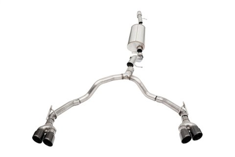 Corsa 2021-2025 Tahoe / GMC Yukon 4DR 6.2L 4WD Dual Rear 3in - 2.75in Sport Cat-Back DW 4in BLKTips thumbnail 2