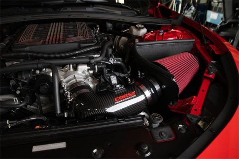 Corsa 2017-23 Chevrolet Camaro ZL1 Carbon Fiber Air Intake w/ DryTech 3D No Oil Filtration thumbnail 4