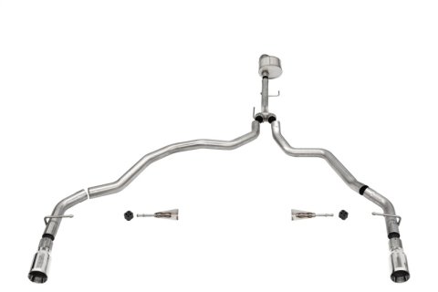 Corsa 2021-2025 Ford F-150 Regular Cab/6.5in Bed 5.0L V8 Xtreme Cat-Back Dual Rear Exit-Polished thumbnail 2