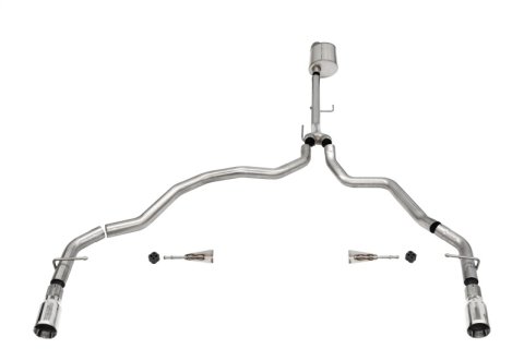 Corsa 2021-2025 Ford F-150 Regular Cab/ 8in Bed 5.0L V8 Sport Cat-Back Dual Rear Exit-Polished