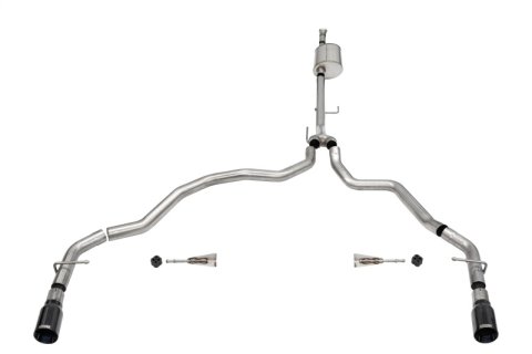 Corsa 2021-2025 Ford F-150 SuperCab/6.5in Bed 5.0L V8 Sport Cat-Back Dual Rear Exit-Black PVD