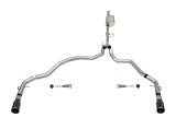 Corsa 2021-2025 Ford F-150 SuperCab/6.5ft Bed 3.5L V6 Sport Cat-Back Dual Rear Exit-Black PVD thumbnail 2