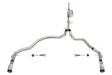 Corsa 2021-2025 Ford F-150 SuperCrew/6.5in Bed 3.5L V6 Sport Cat-Back Dual Rear Exit-Polished thumbnail 2