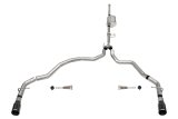 Corsa 2021-2025 Ford F-150 SuperCrew/6.5in Bed 3.5L V6 Sport Cat-Back Dual Rear Exit-Black PVD thumbnail 2