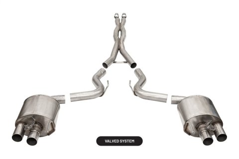 Corsa 2015-2020 Ford Mustang GT350/R 5.2L V8 Dual Rear Cat-Back- Stainless Dual Rear Exit thumbnail 1