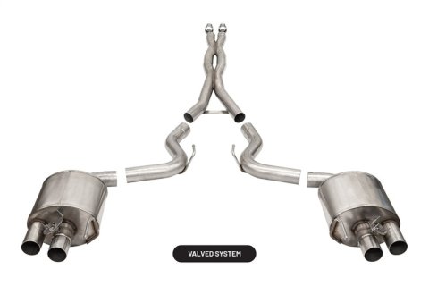 Corsa 2015-2020 Ford Mustang GT350/R 5.2L V8 Dual Rear Cat-Back- Stainless Dual Rear Exit thumbnail 2