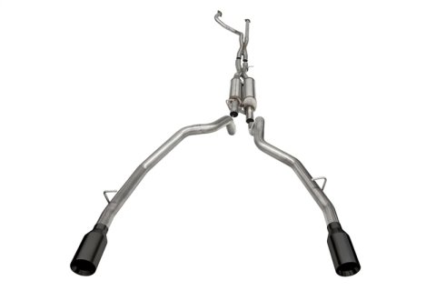 Corsa 2021-2024 Dodge Ram TRX Crew Cab Xtreme Catback Exhaust Dual Rear Black Tip thumbnail 1