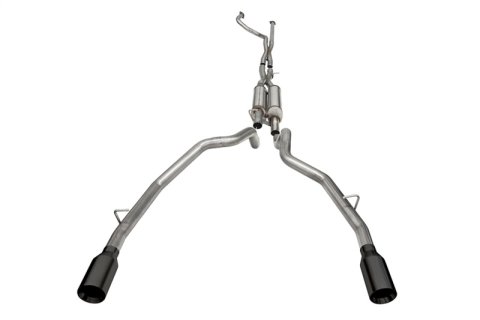 Corsa 2021-2024 Dodge Ram TRX Crew Cab Xtreme Catback Exhaust Dual Rear Black Tip thumbnail 2