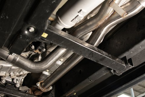 Corsa 2021-2024 Dodge Ram TRX Crew Cab Xtreme Catback Exhaust Dual Rear Black Tip thumbnail 8