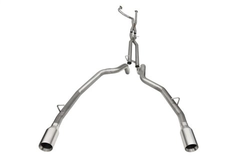 Corsa 2021-2024 Dodge Ram TRX Crew Cab Baja Catback Exhaust Dual Rear Satin Tip thumbnail 1