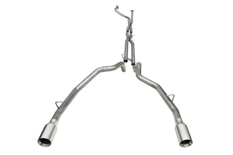 Corsa 2021-2024 Dodge Ram TRX Crew Cab Baja Catback Exhaust Dual Rear Satin Tip thumbnail 2