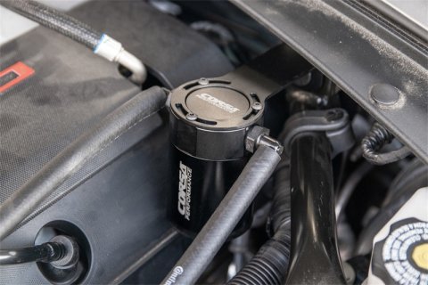 Corsa 2016-2023 Chevrolet Camaro SS Coupe 6.2L V8 (RWD) Aluminum Oil Catch Can w/Mounting Bracke thumbnail 6