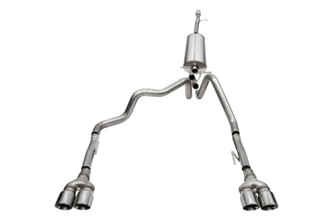 Corsa 19-23 Chevrolet Silverado 1500 Cat-Back Dual Rear Exit with Twin 4in Polished Pro-Series Tips thumbnail 2