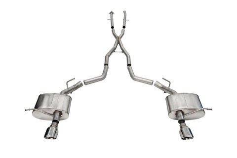 Corsa 2011-2025 Dodge Durango Xtreme 2.5in Cat-Back Dual Rear Exit w/ Single 4.5in Polished Tips thumbnail 1