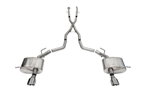 Corsa 2011-2025 Dodge Durango Xtreme 2.5in Cat-Back Dual Rear Exit w/ Single 4.5in Polished Tips thumbnail 2